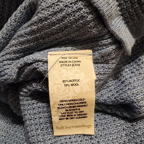 Soft surroundings‎ Naomi sweater soft blue Size Medium - Picture 6 of 6